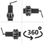 EBERTH Maschinenschraubstock drehbar und kippbar aus Stahlguss, Max. Spannbreite 80mm, 360° drehbar