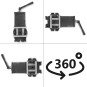 EBERTH Maschinenschraubstock drehbar und kippbar aus Stahlguss, Max. Spannbreite 125mm, 360° drehbar