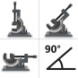 EBERTH Maschinenschraubstock 90° kippbar aus Stahlguss, Maximale Spannbreite 75 mm