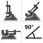 EBERTH Maschinenschraubstock 90° kippbar aus Stahlguss, Maximale Spannbreite 100 mm